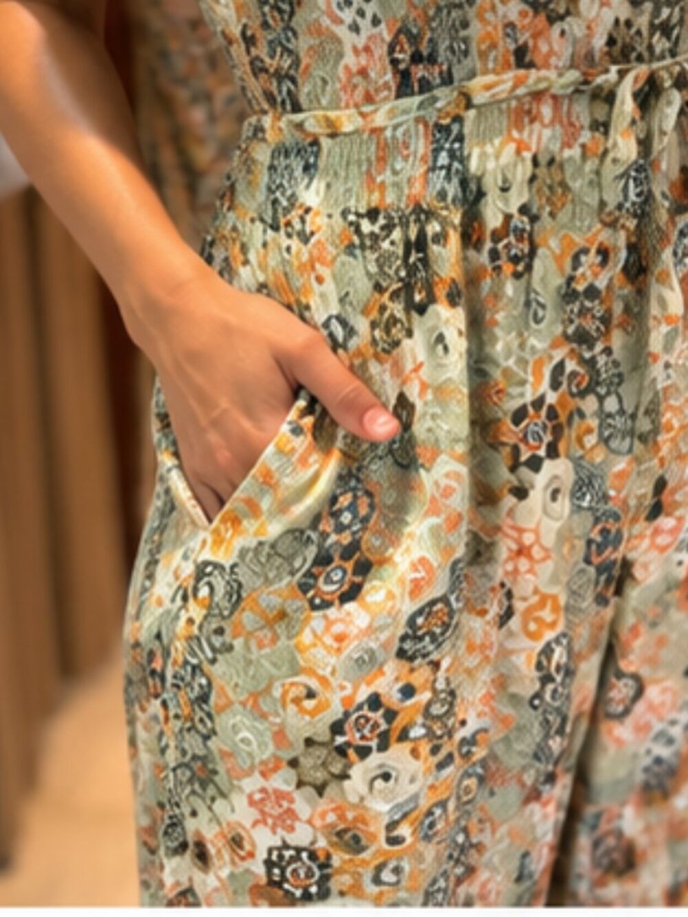 Odd Molly Floral Boho Wide-Leg Jumpsuit - Picture 5 of 6